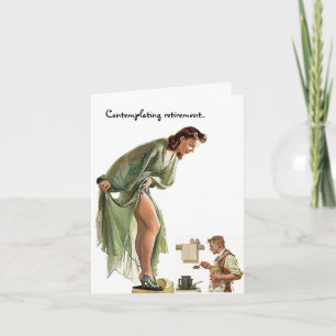 LOL Retro fun contemplating retirement card humour