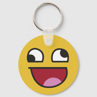 lol. wonky eyes emoji key ring