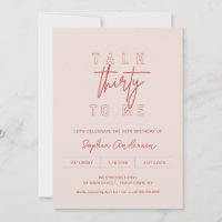 LOLA 30th Birthday Party Talk Thirty To Me