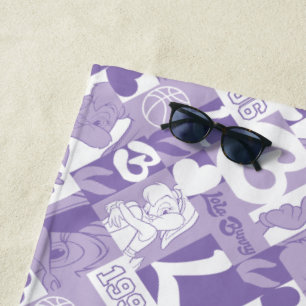 Lola '96 Grid Pattern Beach Towel