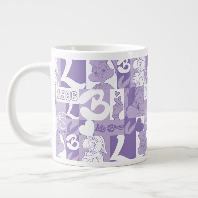 Lola '96 Grid Pattern Large Coffee Mug (Left)