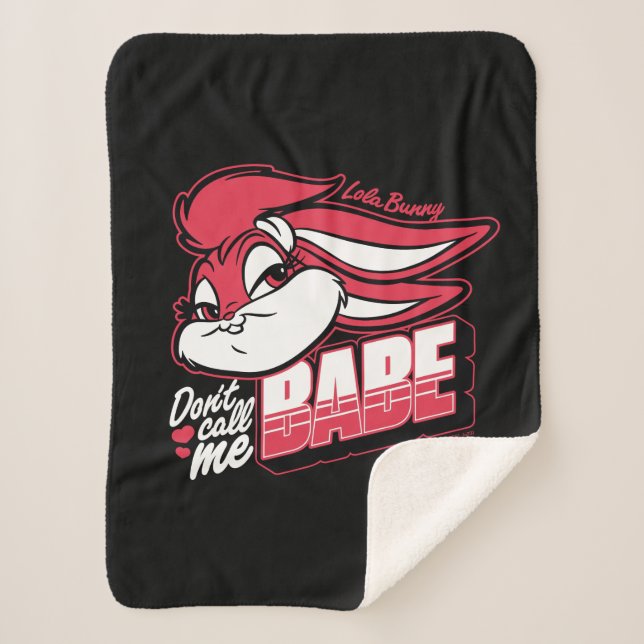 Lola Bunny Don't Call Me Babe Sherpa Blanket (Front)