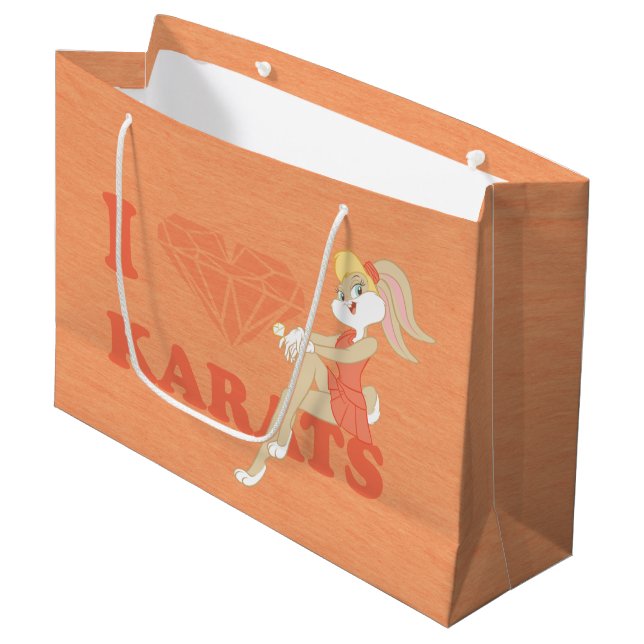 Lola Bunny I Heart Karats Large Gift Bag (Front Angled)