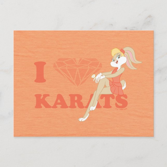 Lola Bunny I Heart Karats Postcard (Front)