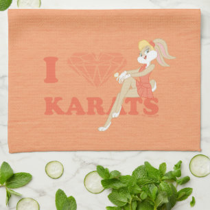 Lola Bunny I Heart Karats Tea Towel