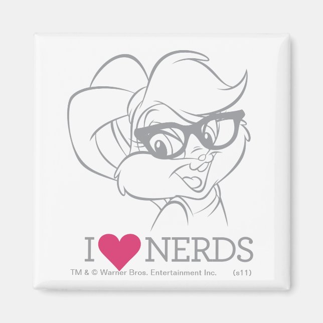 Lola Bunny - I Heart Nerds Magnet (Front)