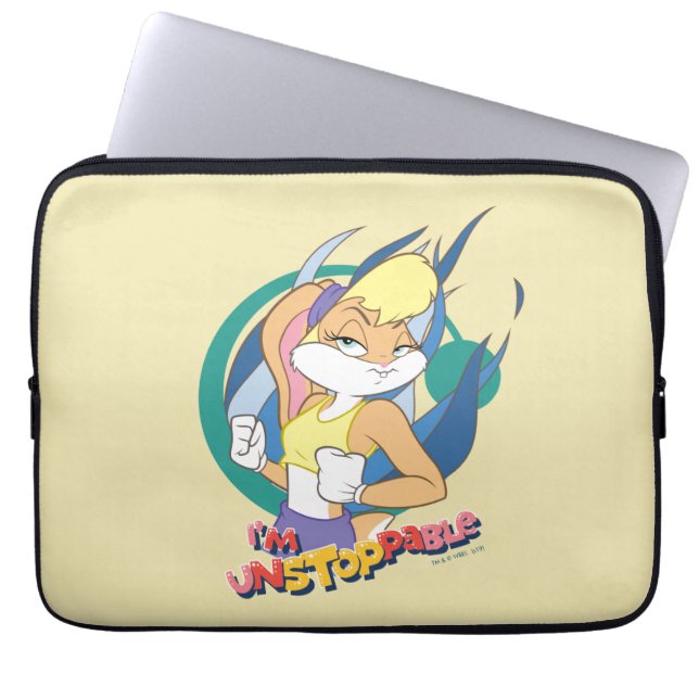Lola Bunny "I'm Unstoppable" Laptop Sleeve (Front)