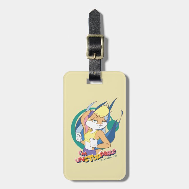 Lola Bunny "I'm Unstoppable" Luggage Tag (Front Vertical)