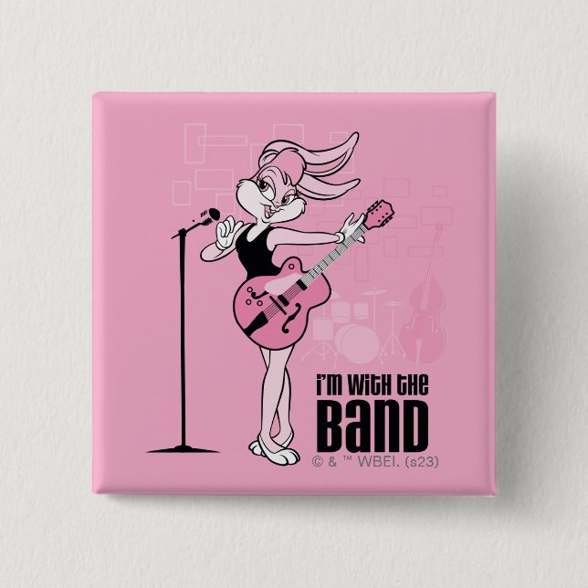 Lola Bunny I'm With The Band 15 Cm Square Badge (Front)
