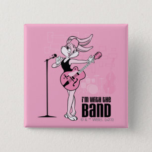 Lola Bunny I'm With The Band 15 Cm Square Badge