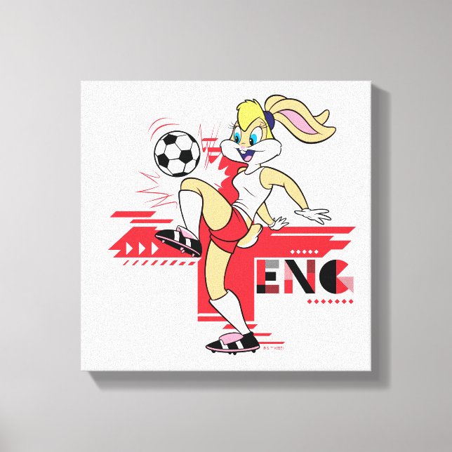 Lola Bunny Team England Soccer Graphic Canvas Print (Front)