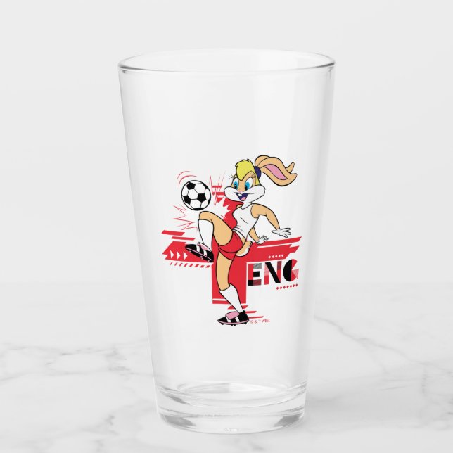 Lola Bunny Team England Soccer Graphic Glass (Front)