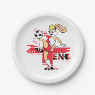 Lola Bunny Team England Soccer Graphic Paper Plate