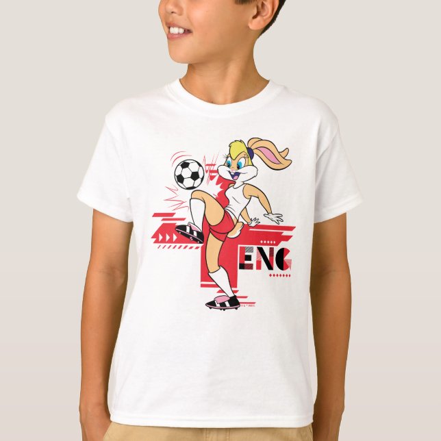 Lola Bunny Team England Soccer Graphic T-Shirt (Front)