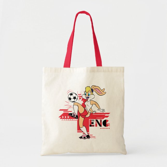 Lola Bunny Team England Soccer Graphic Tote Bag (Front)