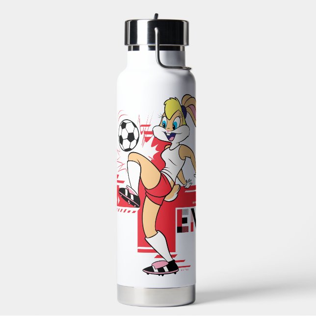 Lola Bunny Team England Soccer Graphic Water Bottle (Left)