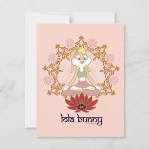 Lola Bunny Yoga Lotus Pose Card
