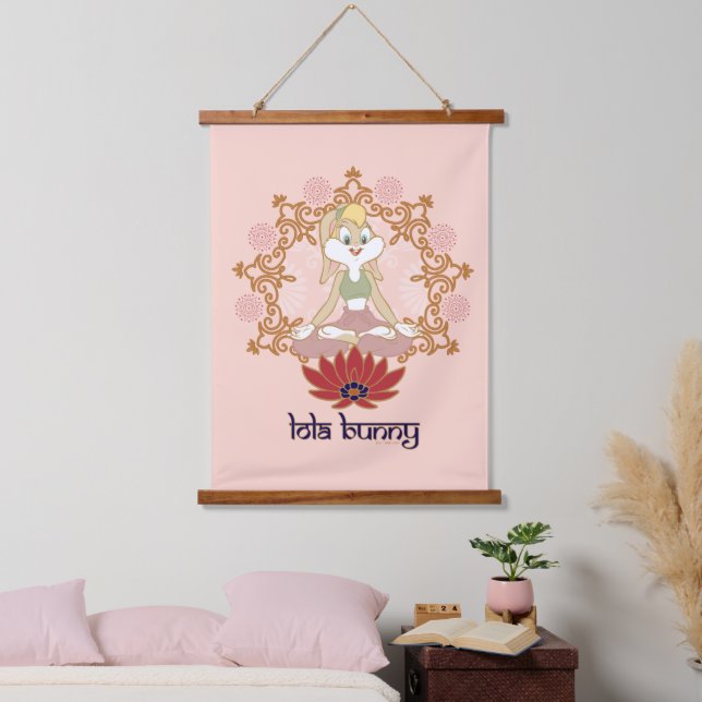 Lola Bunny Yoga Lotus Pose Hanging Tapestry (Bedroom)