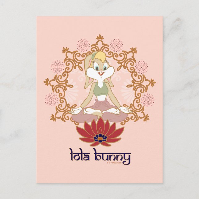 Lola Bunny Yoga Lotus Pose Postcard (Front)