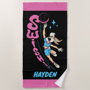 Lola Buny "SWISH!" Basketball Dunk Beach Towel
