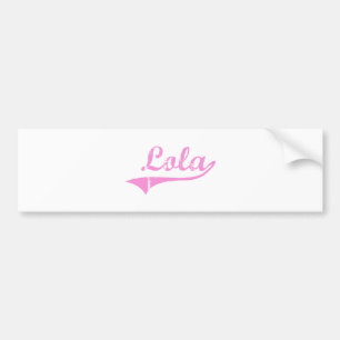Lola Classic Style Name Bumper Sticker