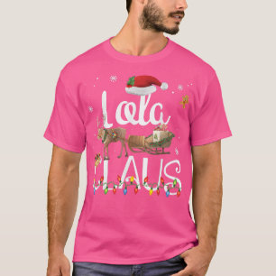 Lola Claus Funny Grandma Santa Pyjamas Christmas G T-Shirt