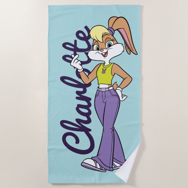 Lola Finger Heart Beach Towel (Front)