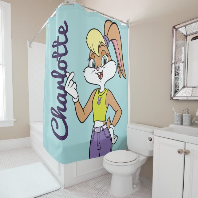 Lola Finger Heart Shower Curtain (In Situ)