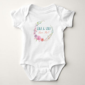 Lola & Lolo Love Me Floral Wreath Baby Bodysuit