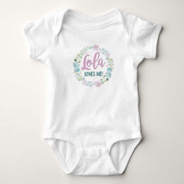 Lola Loves Me! Baby Bodysuit (Front)