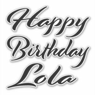 Lola Name Vorname black Sticker Geburtstag