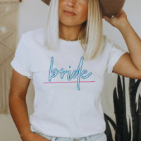 LOLA Neon Blue and Pink 90s Bride Bachelorette