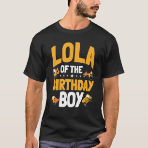 Lola Of The Birthday Boy Construction Worker Bday  T-Shirt