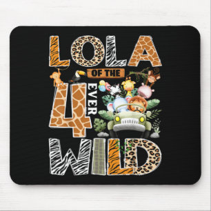 Lola of The Four Ever Wild Safari 4th Birthday Boy Mouse Mat