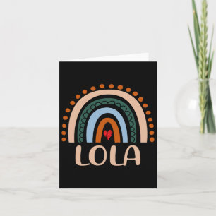 Lola Rainbow Grandma Cute Mothers Day Funny Lola  Card