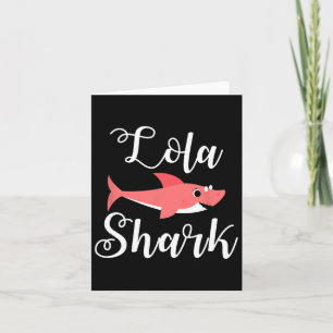 Lola Shark Funny Grandma Mothers Day Gift Women's Card