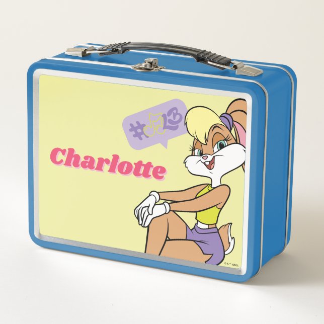 Lola Sitting Metal Lunch Box (Front)