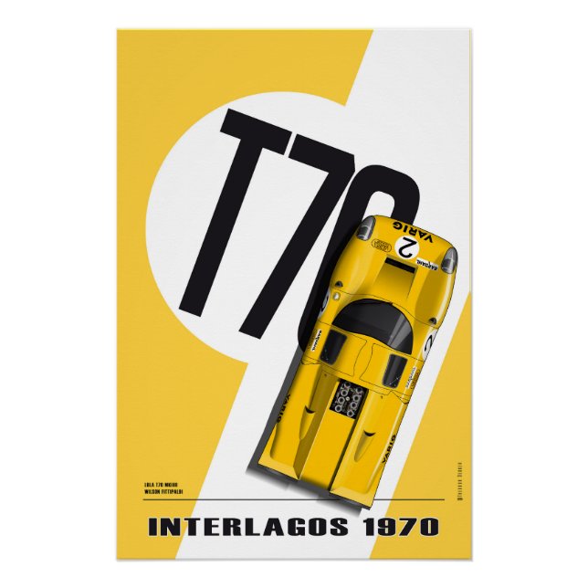 Lola T70 Varig Interlagos 1970 Poster (Front)