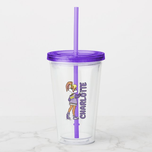 Lola TUNE SQUAD™ Varsity Heart Acrylic Tumbler (Front)