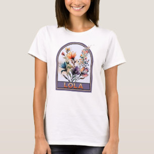 Lola Vintage Floral Grandmother T-Shirt