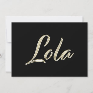 Lola white gold Handwriting Card