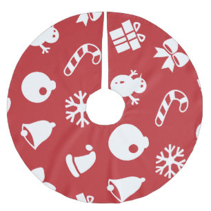 Lolailo 12 Merry Christmas/Feliz Navidad Brushed Polyester Tree Skirt