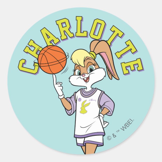 Lola's Basketball Spin Classic Round Sticker (Front)