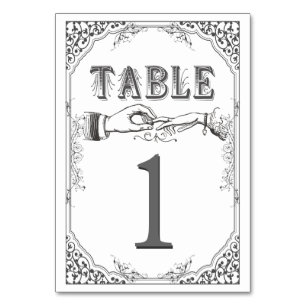 LOld time Victorian table numbers
