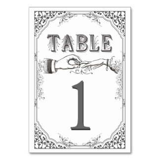 LOld time Victorian table numbers