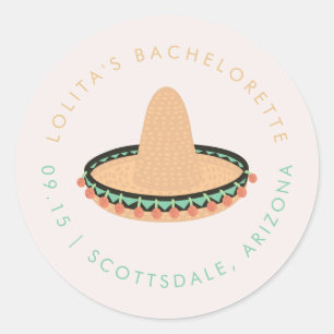 LOLITA Fiesta Siesta Tequila Bachelorette Favour C Classic Round Sticker