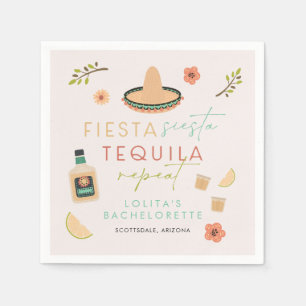 LOLITA Fiesta Siesta Tequila Bachelorette Food Napkin