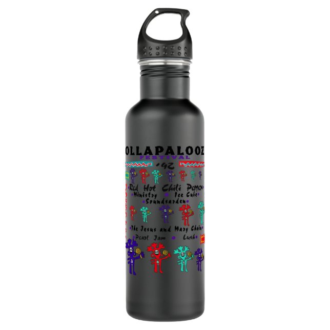 Lollapalooza Festival Red Hot nChili Peppers   710 Ml Water Bottle (Front)