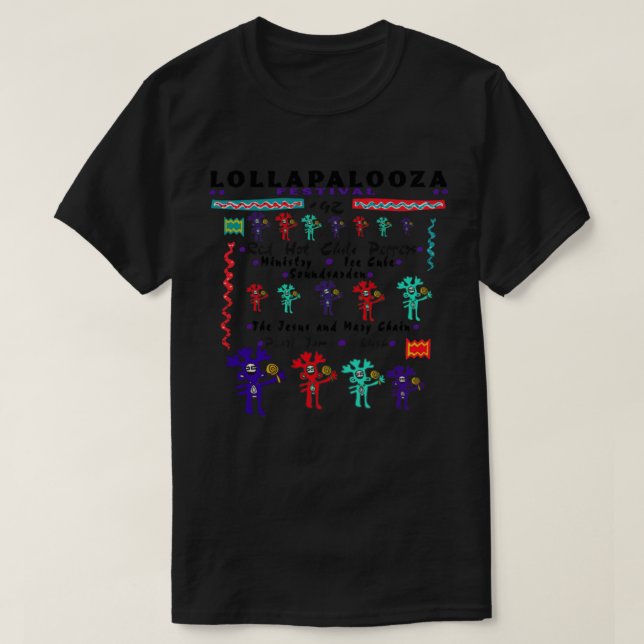 Lollapalooza Festival Red Hot nChili Peppers   T-Shirt (Design Front)