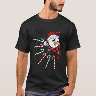 Lolli Snowman Candy Cane Christmas Xmas Funny T-Shirt
